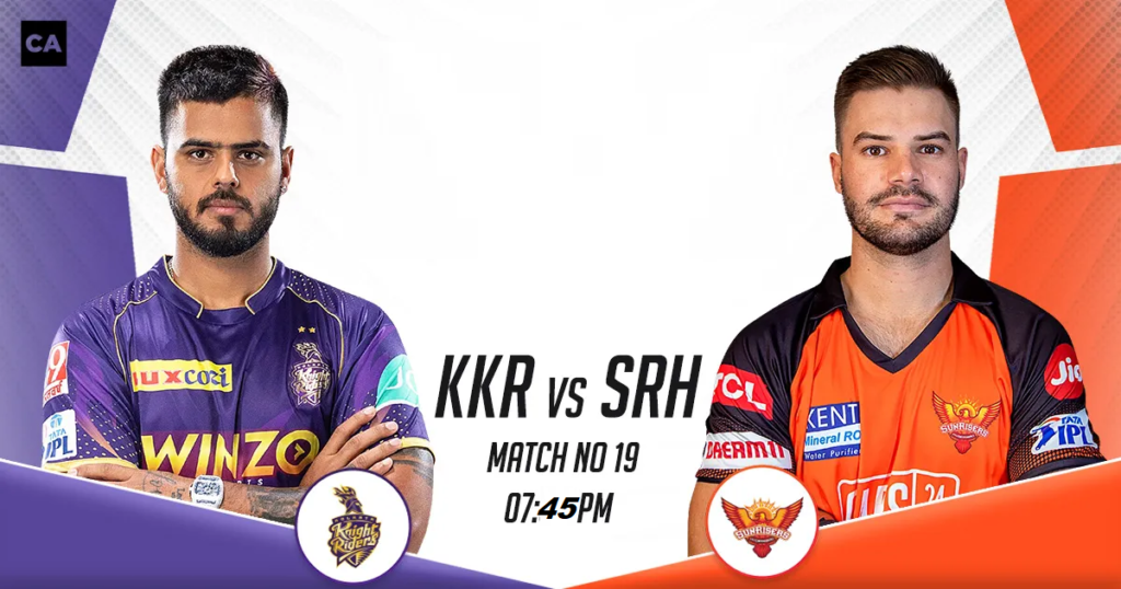 Kolkata Knight Riders vs Sunrisers Hyderabad  | IPL 2023 | Match-19 | Watch Live Streaming